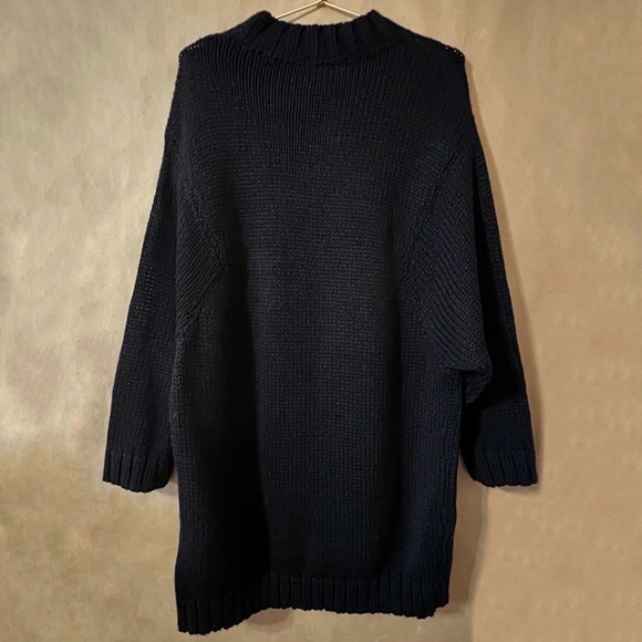 Alexia Ulibarri | NWT Oversized Chunky Knit Sweater Dress Black Zendaya Size XS - Picture 10 of 14